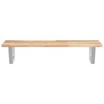 vidaXL Étagère de vasque murale acier et bois massif d'acacia