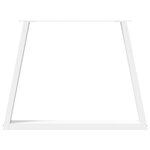 vidaXL Pieds de table à manger en forme de V  2 pièces  blanc  90 x (72-73 3) cm  acier