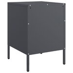 vidaXL Table de chevet anthracite 36x39x50 5 cm acier