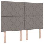 vidaXL Lit à ressorts avec matelas et banc taupe 160x200 cm en tissu