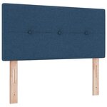 vidaXL Lit à ressorts avec matelas avec LED Bleu 120 x 200 cm tissu