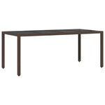 vidaXL Ensemble de salle à manger pour jardin 9 Pièces Marron Poly rotin