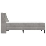 vidaXL Cadre de lit avec matelas Gris clair 80 x 200 cm Velours