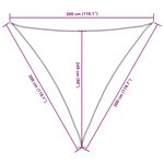 vidaXL Voile de parasol tissu oxford triangulaire 3x3x3 m beige