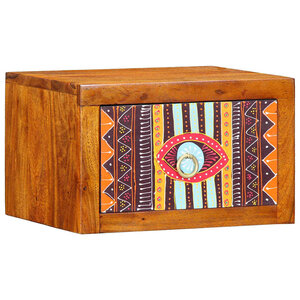 vidaXL Cabinet de chevet Marron 35 x 30 x 22 cm Bois d'acacia massif