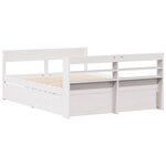 vidaXL Cadre de lit sans matelas blanc 120x190 cm bois de pin massif