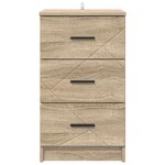 vidaXL Cabinet de chevet avec tiroir Chêne sonoma 38 x 38 x 66 cm