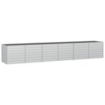 vidaXL Lit surélevé de jardin 480x80x77 cm Acier galvanisé Argenté