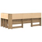 vidaXL Tête de lit de rangement avec étagère chêne artisanal 90 cm