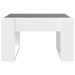 vidaXL Table basse avec LED infini blanc 50x53x30 cm