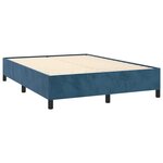 vidaXL Sommier à lattes de lit et matelas Bleu foncé 140x200cm Velours