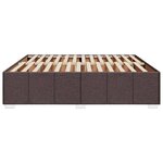vidaXL Cadre de lit sans matelas marron foncé 200x200 cm tissu