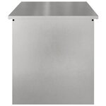 vidaXL Boîte de Rangement Extérieure Argent 100 x 50.5 x 50 cm