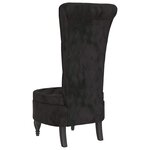 vidaXL Fauteuil à pantoufle Noir 56 5 x 70 x 110 cm Velours