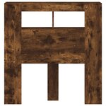 vidaXL Tête de lit à LED chêne fumé 100x18 5x103 5cm bois d'ingénierie