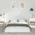 vidaXL Cadre de lit Blanc 120 x 200 cm Bois massif en pin