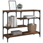 vidaXL Table console chêne fumé 100x30x75 cm bois d'ingénierie