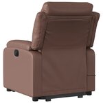 vidaXL Fauteuil inclinable de massage électrique marron similicuir
