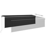 vidaXL Auvent rétractable automatique avec store 5x3 m Anthracite