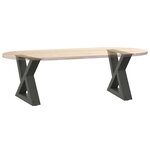 vidaXL Pieds de table basse 2 pièces Anthracite 30 x (30-31 3) cm Acier