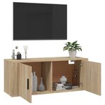vidaXL Meuble TV mural Chêne Sonoma 100x34 5x40 cm