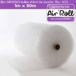 1 rouleau de film grosses bulles d'air largeur 1m x longueur 50m - gamme air'roll  eco