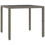 vidaXL Ensemble à manger de jardin 5 Pièces coussins gris résine tressée