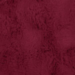 vidaXL Couverture en Fourrure de Lapin Synthétique Rouge Bordeaux