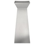 vidaXL Jardinières pilier de jardin   2 pièces avec bol  40x40x100 cm  en acier inoxydable.