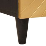 vidaXL Meuble d'appoint avec stockage Noir et or 40 x 33.5 x 110 cm