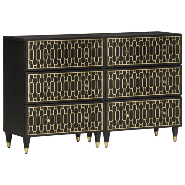 vidaXL Armoires latérales 2 Pièces 60x33x75 cm bois massif de manguier