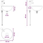 vidaXL Meuble de lavabo mural Sonoma gris 39 x 35 x 63 cm
