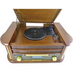 INOVALLEY RETRO29-E Chaîne Hifi vinyle style rétro Bluetooth - Lecteur CD / K7 Audio / FM / USB