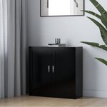 vidaXL Bibliothèque Noir 82 5x30 5x80 cm Bois d'ingénierie