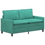vidaXL Ensemble de Canapés 2 Pièces Turquoise Velours