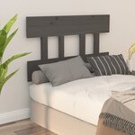 vidaXL Tête de lit Gris 103 5x3x81 cm Bois massif de pin