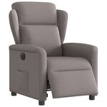 vidaXL Fauteuil inclinable électrique Taupe Tissu