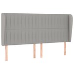 vidaXL Sommier à lattes de lit avec matelas Gris clair 180x200cm Tissu
