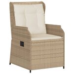 vidaXL Salon de jardin avec coussins 6 Pièces beige résine tressée