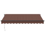 vidaXL Auvent manuel rétractable avec LED marron 350x250 cm
