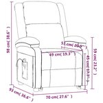 vidaXL Fauteuil de massage Marron Velours