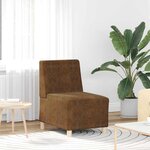 vidaXL Unité de Sofa Modulaire Sans Accoudoirs 3 Pièces Marron