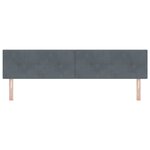 vidaXL Tête de lit avec tête de lit Gris foncé 200 cm Cuir synthétique
