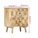vidaXL Table de chevet 40x30x50 cm Bois de manguier massif