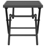 vidaXL Table de jardin pliable anthracite 38x38x38 cm Treillis d'acier