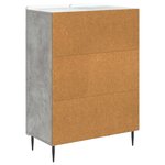 vidaXL Buffet Gris béton 66 x 34 5 x 92 cm Bois d'ingénierie