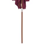 vidaXL Parasol avec mât en bois 150 x 200 cm Bordeaux