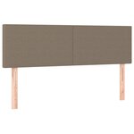 vidaXL Sommier à lattes de lit avec matelas Taupe 140x190 cm Tissu