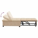 vidaXL Canapé-Lit Crème 67 x 194 x 82 cm Tissu en microfibre