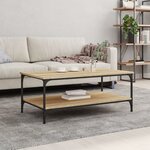 vidaXL Table basse chêne sonoma 100x55x40 cm bois d'ingénierie